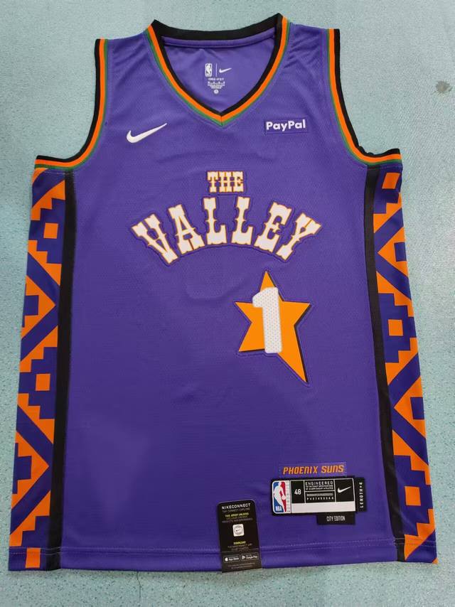 Style number: S79 Top embroidery version Nba Suns 25th season No. 1 Bookett City