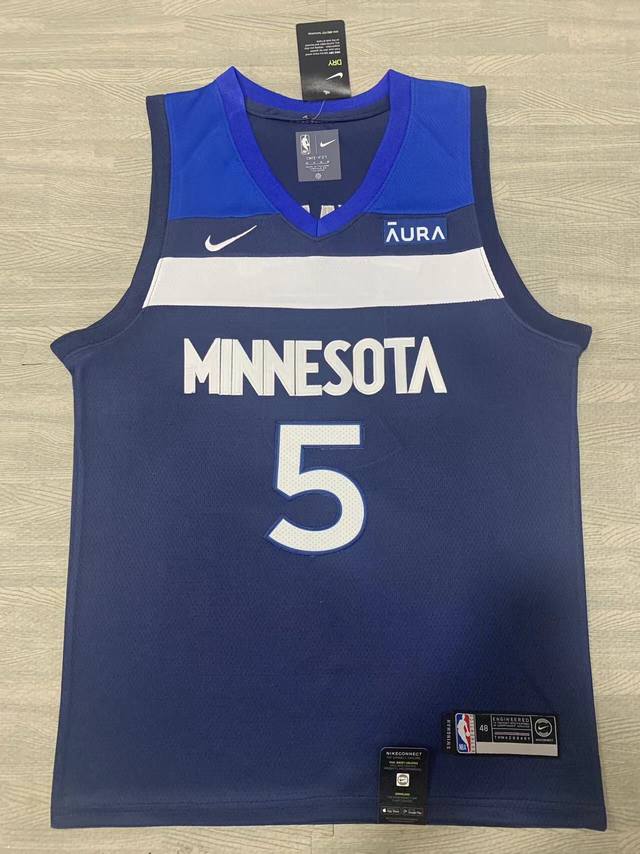 Style: S5 Top embroidery version Nike NBA Au player version Timberwolves Edwards