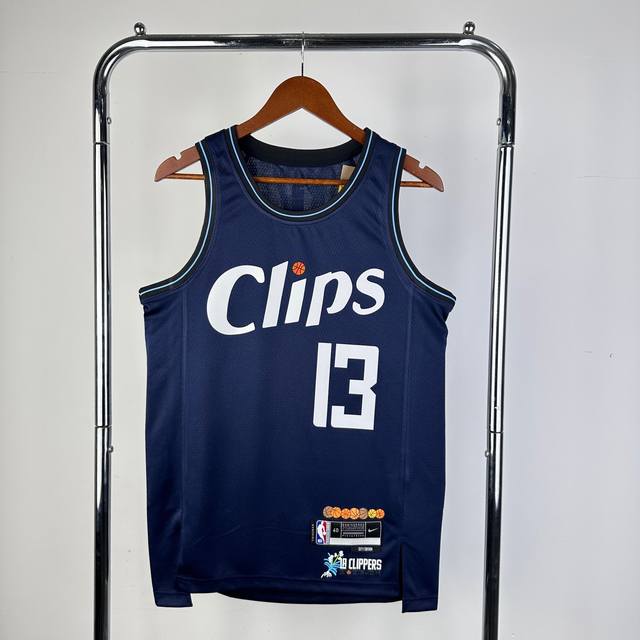 Style number: S13 Top embroidery version Paul George Clippers 23-24 season No. 1