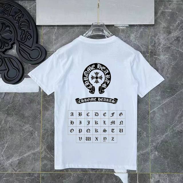 Style No. Ys98 Chrome Hearts black and white new short-sleeved T-shirt uses cust