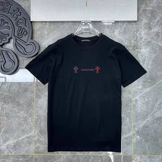 Style No. Ys92 Chrome Hearts Black and White Classic Short Sleeve T-shirt Made o