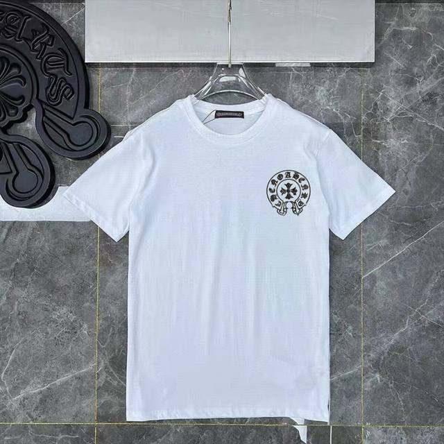 Style No. Ys44 Hrome Hearts new classic printed Logo casual round neck short-sle