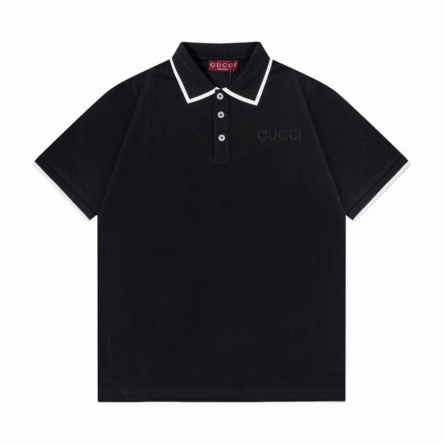 Next day delivery Guccl Gucci 2025 new 280g custom letter patch embroidery black