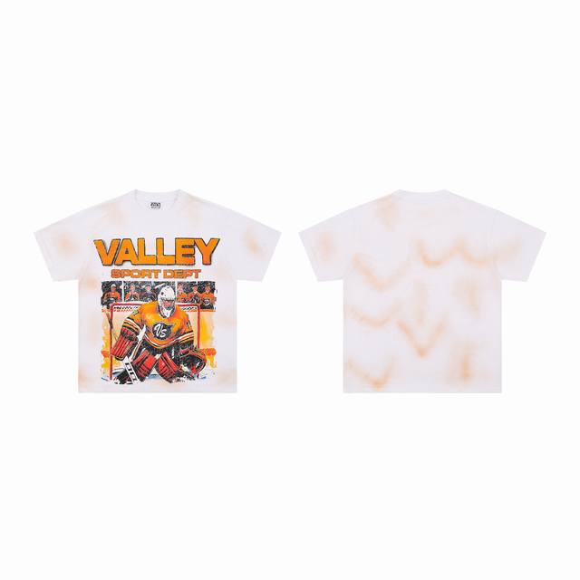 V510# Vale Forever Valley Sport Dept Tee Washed and Distressed American Fashion