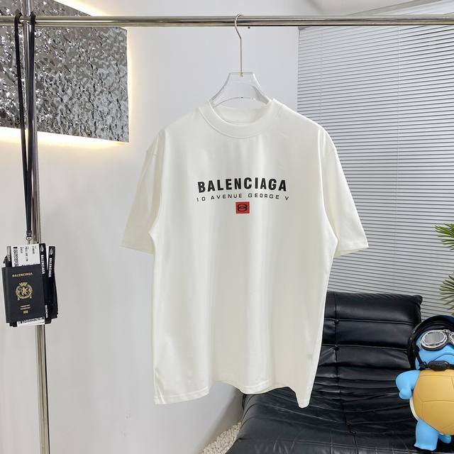 High quality Balenciaga Paris 25Ss new short-sleeved T-shirt The fabric is made