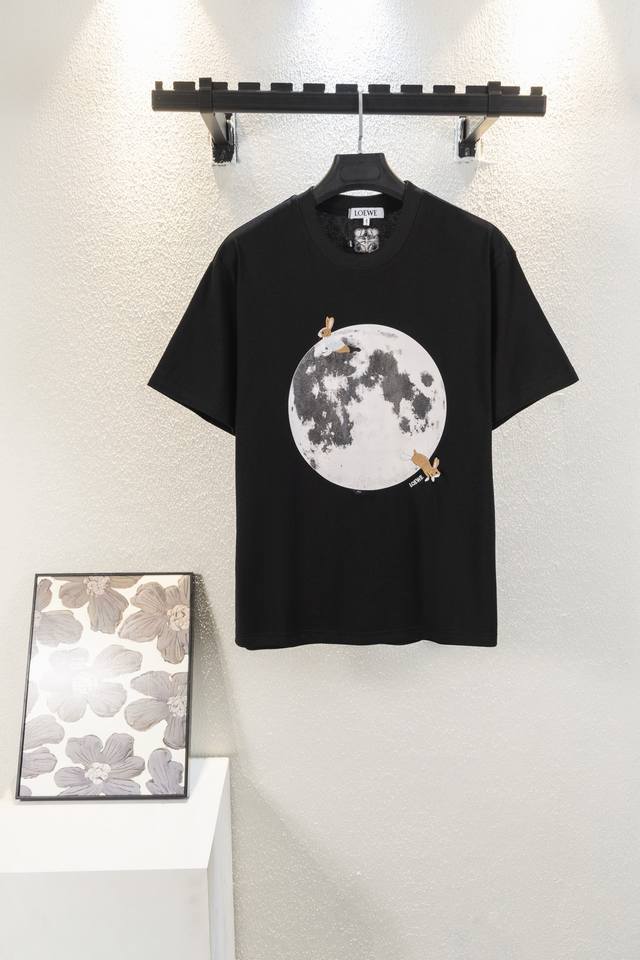 Top version Model number K466 Loewe 300g round neck short-sleeved T-shirt Printe