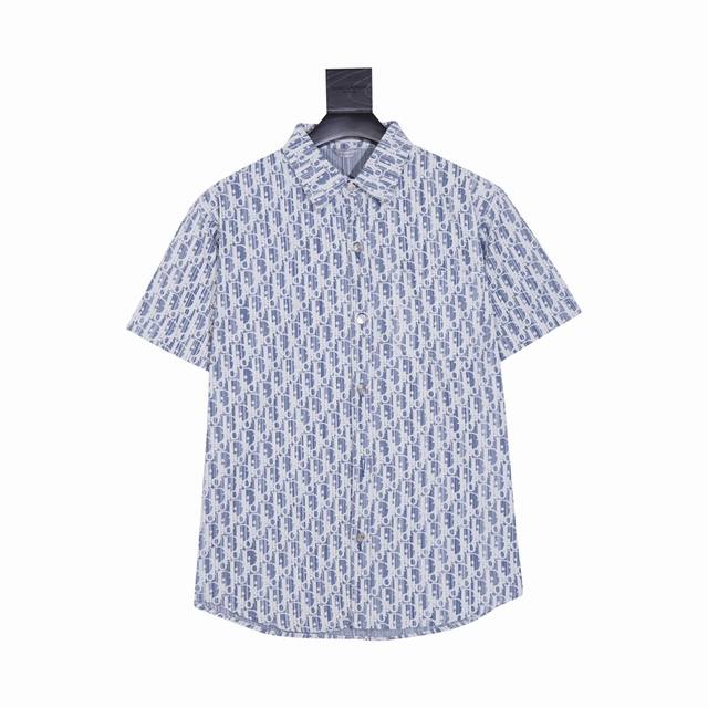 Style No. Y747 Dior 24Fw Old Flower Full Logo Jacquard Denim Shirt Original vers