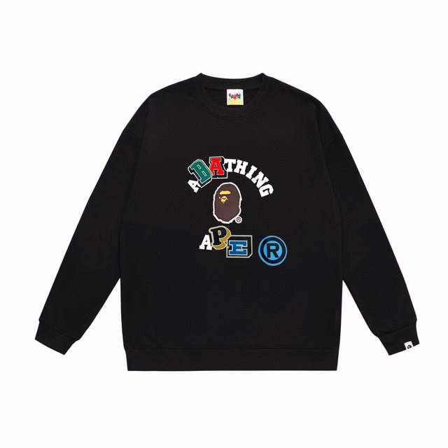 Model No. Sc544# Terry Plush 90 Top version Bape colorful letter ape head print