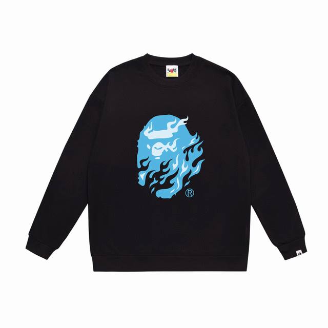 Model No. Sc529# Terry Plush 90 Top version Bape Ss24 Flame Ape Head Printed Rou