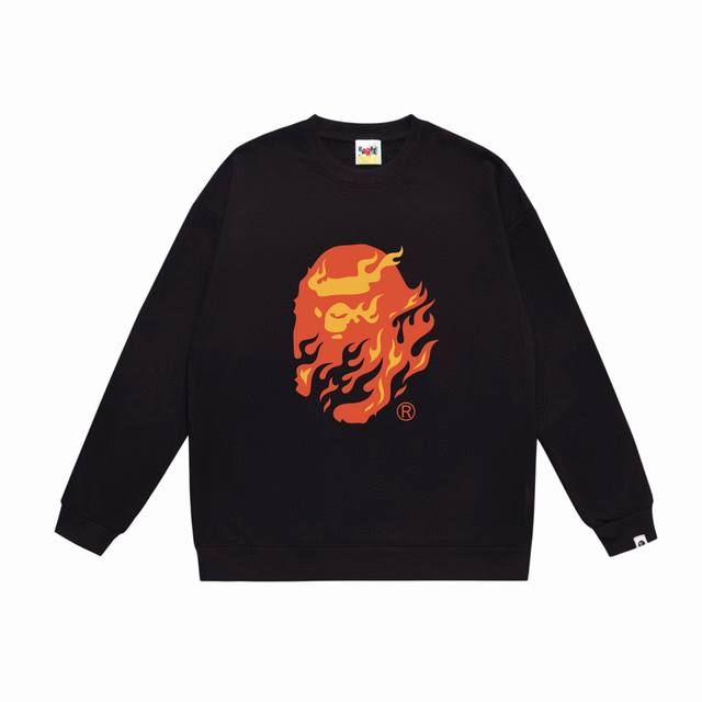 Model No. Sc528# Terry Plush 90 Top version Bape Ss24 Flame Ape Head Printed Rou