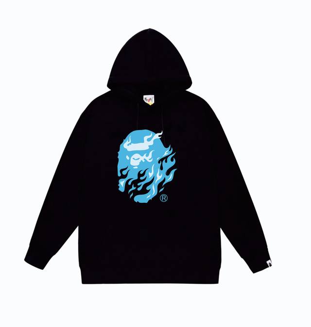 Model No. Sc829# Terry plus velvet 110 Top version Bape Ss24 Flame Ape Head Prin