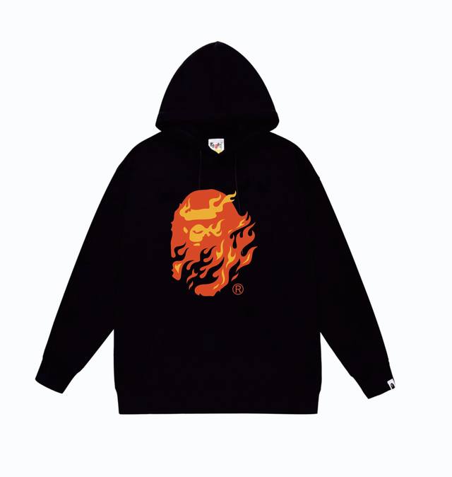 Model No. Sc828# Terry plus velvet 110 Top version Bape Ss24 Flame Ape Head Prin