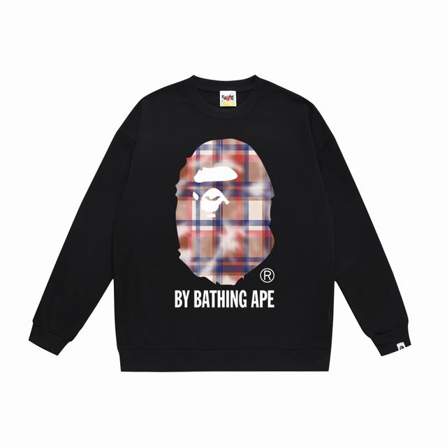 Model No. Sc491# Terry Plush 90 Top version Bape bleached plaid ape head letter