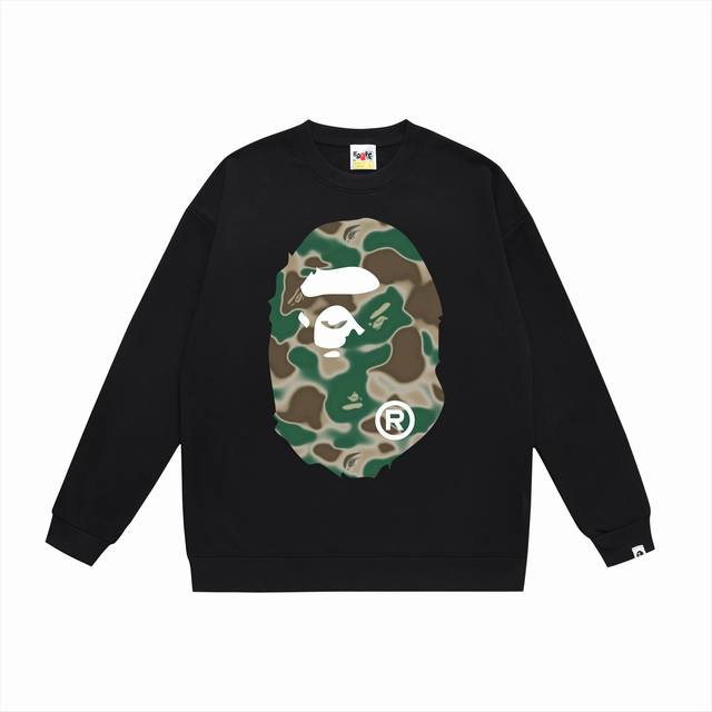 Model No. Sc474# Terry Plush 90 Top version Bape Liquid Camo Big Ape Round Neck