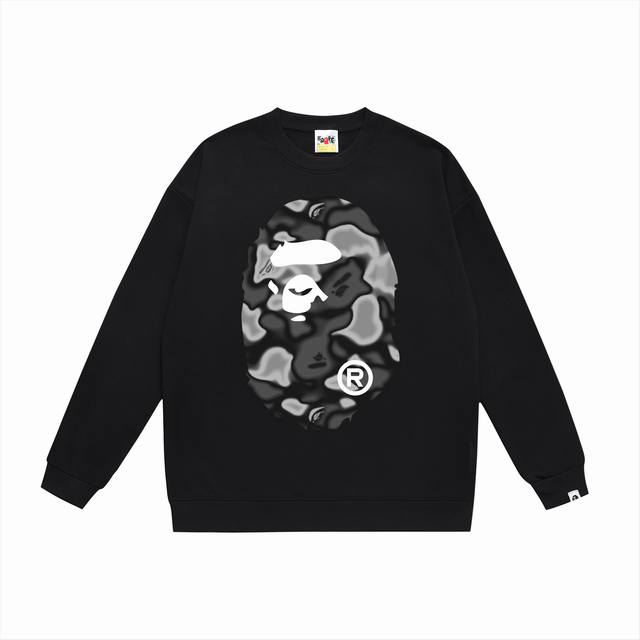 Model No. Sc474# Terry Plush 90 Top version Bape Liquid Camo Big Ape Round Neck