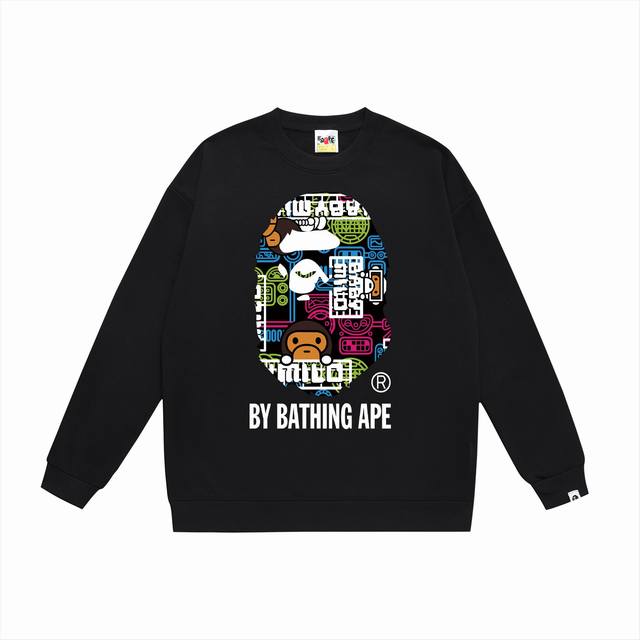 Model No. Sc457# Terry Plush 90 Top version Bape Ape Head Cartoon Pattern Printe