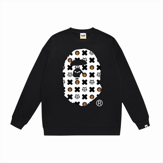 Model No. Sc456# Terry Plush 90 Top version Bape Ape Head Cartoon Pattern Printe
