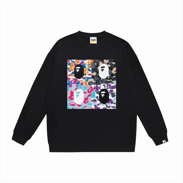 Model No. Sc441# Terry Plush 90 Top version Bape's new loose round neck sweatshi