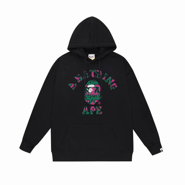 Model No. Sc722# Terry Plush 110 Top version Bape Ape Head Letter Printed Hooded