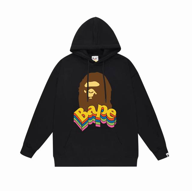 Model No. Sc685# Terry plus velvet top version Bape ape head colorful letters th