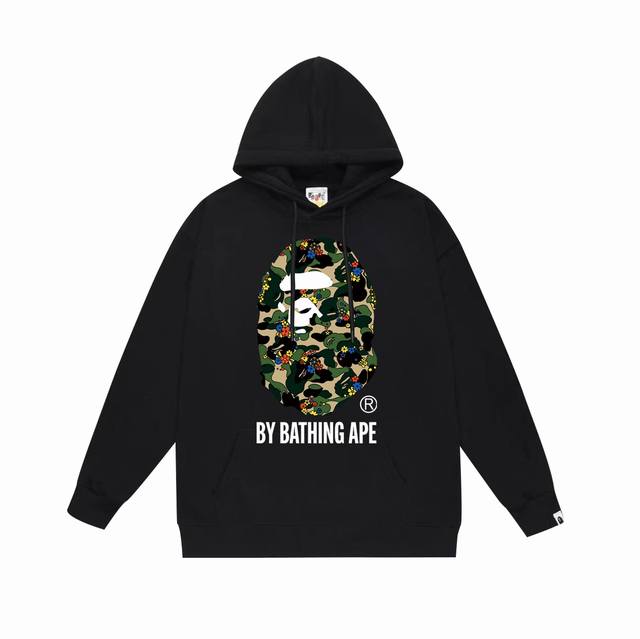 Style No. Sc684# Terry plus velvet top version Bape flower camouflage ape head l