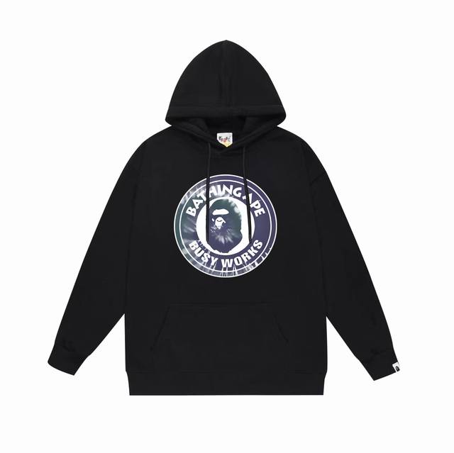 Style No. Sc678# Terry plus velvet top version Bape tie-dyed ape head letter rou
