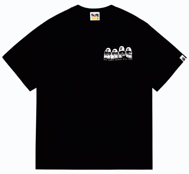 Sc258# Top version Bape Distortion camouflage ape head print T-shirt Made of 260