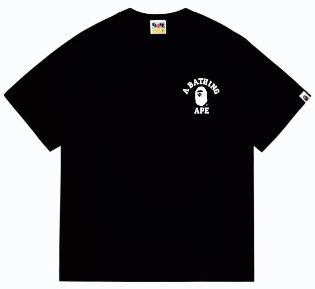 Sc248# Top version Bape classic ape head letter print short-sleeved T-shirt Made