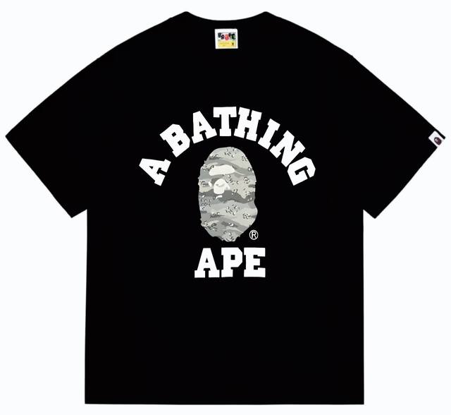 Sc243# Top version Bape Desert Ape Head Letter Printed Short Sleeve T-shirt Made