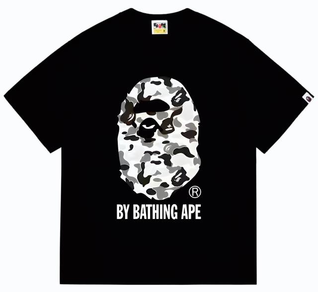 Sc261# Top version Bape classic camouflage ape head letter print short-sleeved T