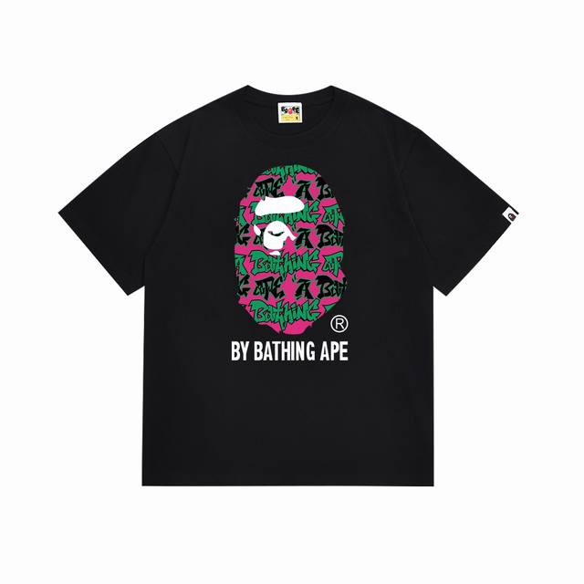 Sc121# Top version Bape camouflage ape head letter print short-sleeved T-shirt M