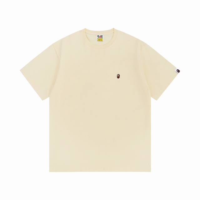 Style: Sc short sleeve-10000# Bape classic embroidered ape badge small label Col