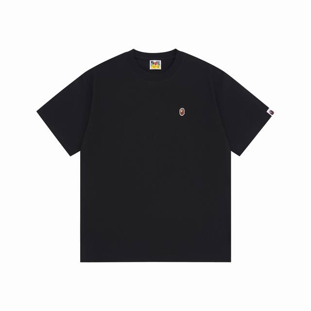 Style: Sc short sleeve-10000# Bape classic embroidered ape badge small label Col
