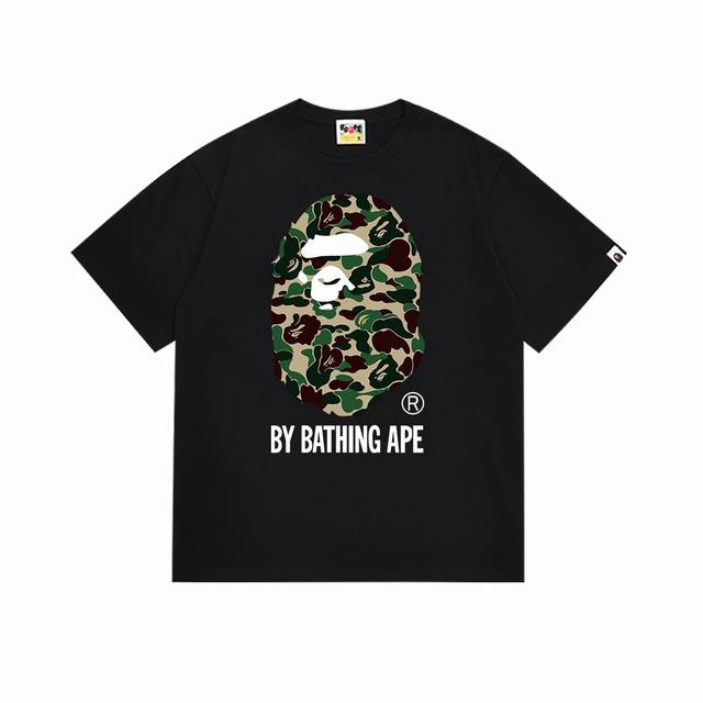 Sc151# Top version Bape classic camouflage ape head letter print short-sleeved T