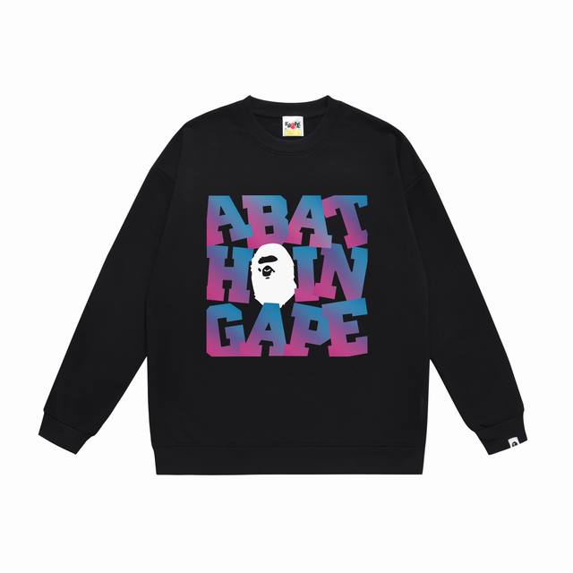Model No. Sc386# Terry Plush 90 Top version Bape Ape Head Gradient Letter Print