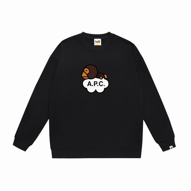 Model No. Sc379# Terry Plush 90 Top version Bape APC co-branded men's cartoon Ba