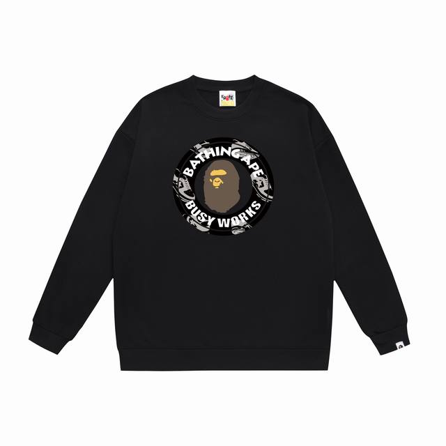 Style No. Sc373# Top version Bape Busy Works ape head classic letter print round