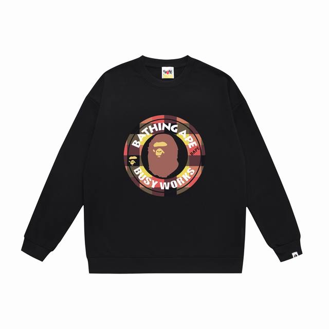 Style No. Sc372# Top version Bape ape head classic letter print round neck sweat