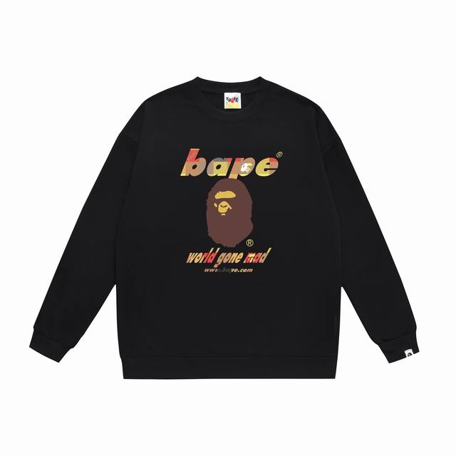 Style No. Sc371# Top version Bape ape head classic letter print round neck sweat