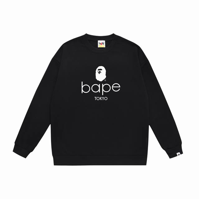Model No. Sc367# Top version Bape ape head classic letter print round neck sweat