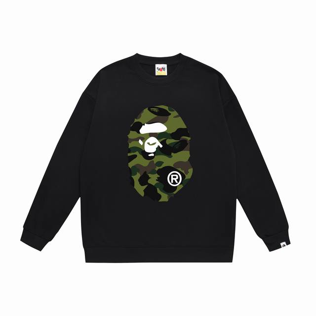Model No. Sc360# Top version Bape double-sided camouflage ape head print round n