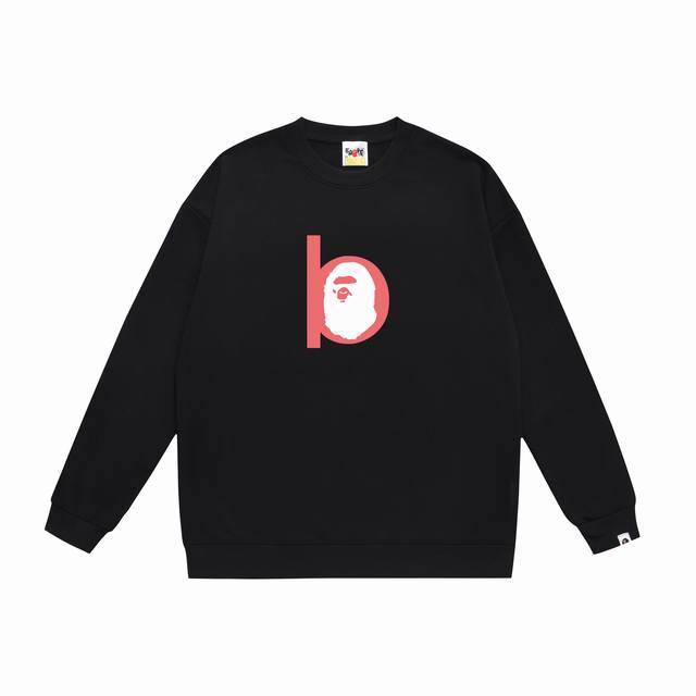 Style No. Sc359# Top version Bape ape head classic letter print round neck sweat