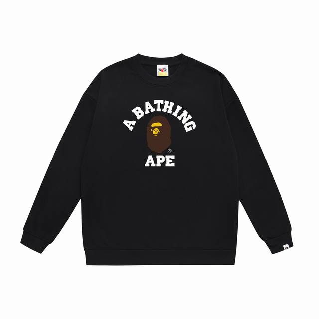 Style No. Sc357# Top version Bape Little Ape Head Classic Letter Print Round Nec
