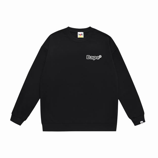 Style No. Sc355# Top version Bape round neck sweatshirt with ape head letter pri