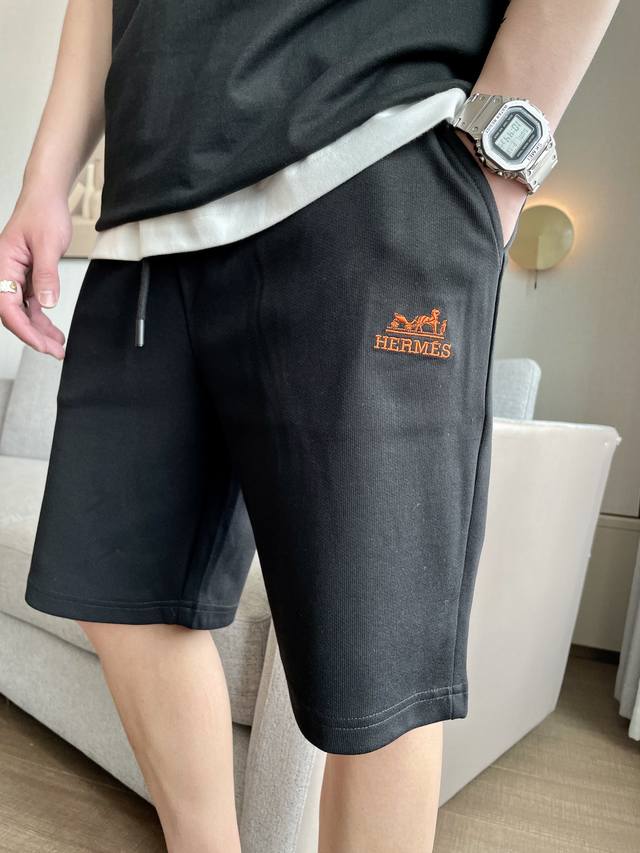Hermes short-sleeved shorts 2025 spring and summer new casual shorts! Precision