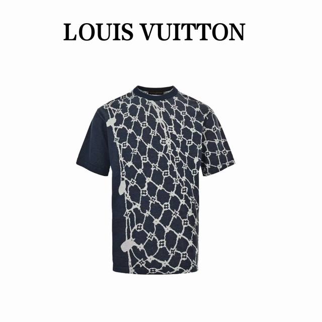 Louis Vuitton 24Ss Fishnet jacquard knit short sleeves This cotton short-sleeved