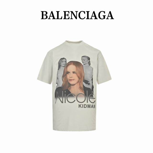 Balenciaga 25Ss portrait print short sleeves Size: S-Xl