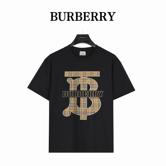 Burberry classic plaid Tb big logo Style: Bb10 Black 240g heavyweight small drop