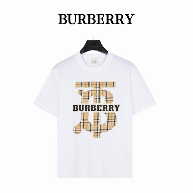 Burberry classic plaid Tb big logo Style: Bb10 White 240g heavyweight small drop