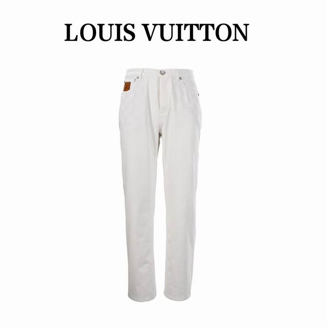 Louis Vuitton Lv embroidered pocket white denim trousers authentic 9 purchased,
